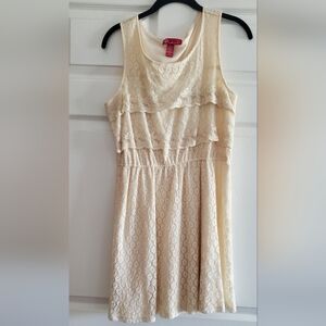 Ultra Pink Cream Lace Dress Size L